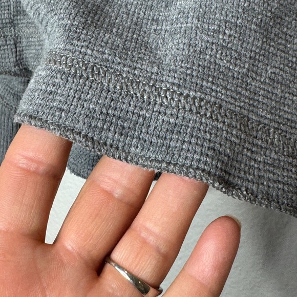 ABERCROMBIE & FITCH Mens Muscle Thermal‎ Crew Neck Top XL Gray Heavyweight - Picture 3 of 10